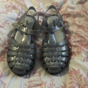 Mini Melissa Kids Silver Sandals